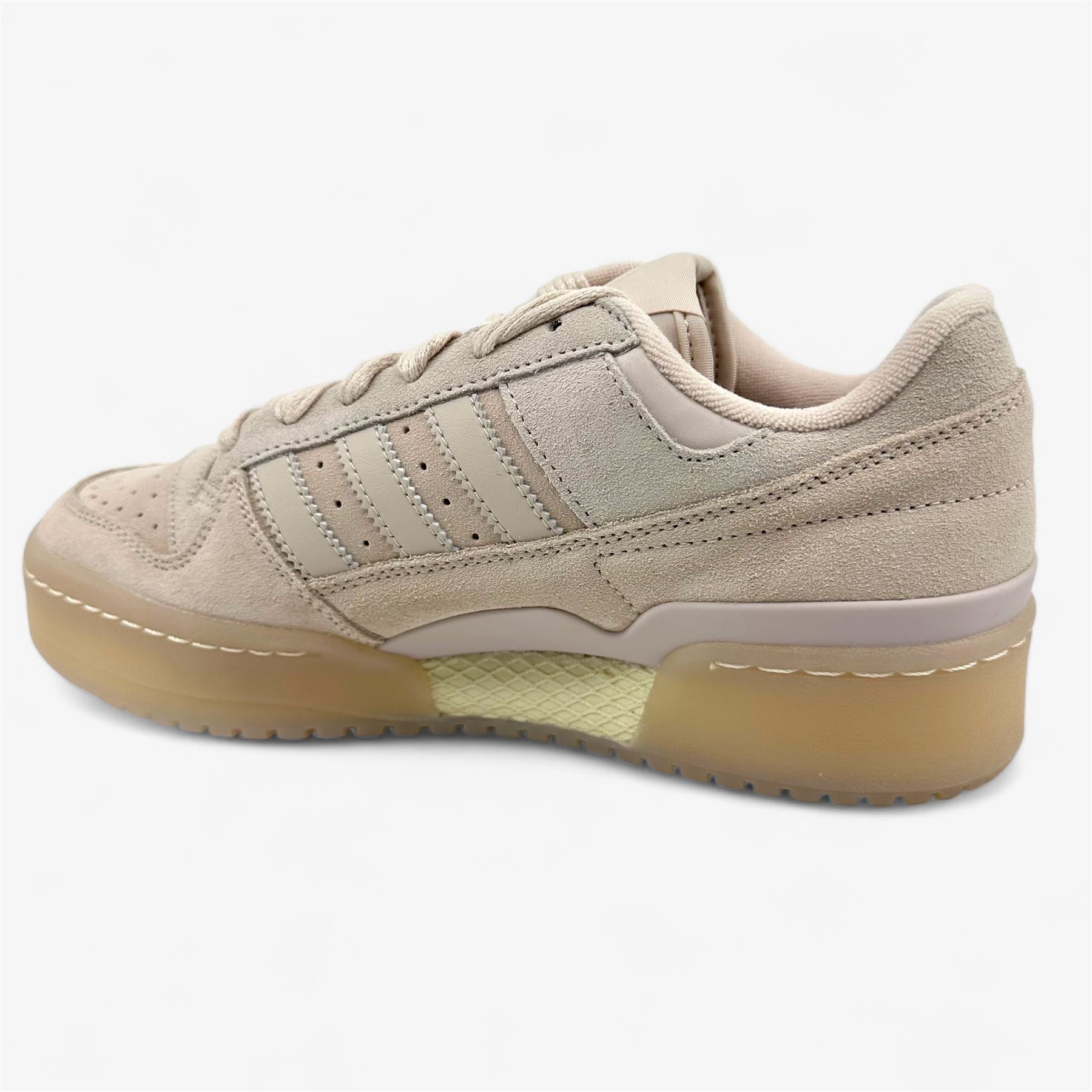 Adidas Forum Bold Stripes Putty Mauve Cream White Womens Athletic Sneaker (IF7222)