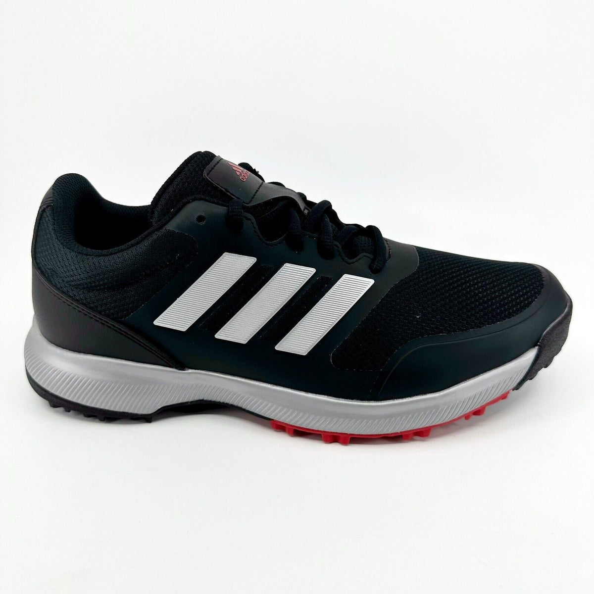 Adidas Tech Response SL Black Silver Red Mens Spikeless Golf Shoes EG5313