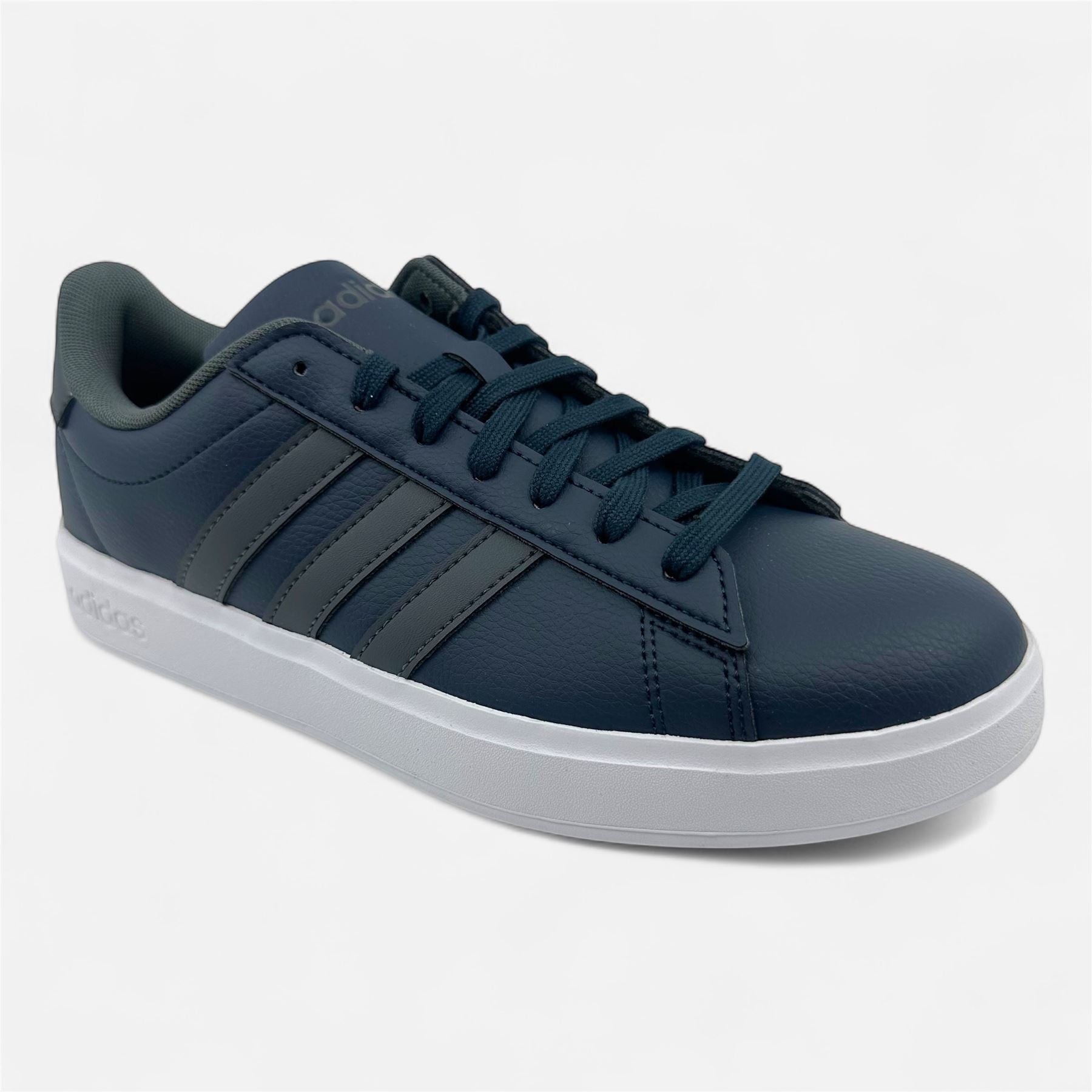 Adidas Grand Court 2.0 Aurora Ink Grey White Mens Athletic Sneaker (IG9226)