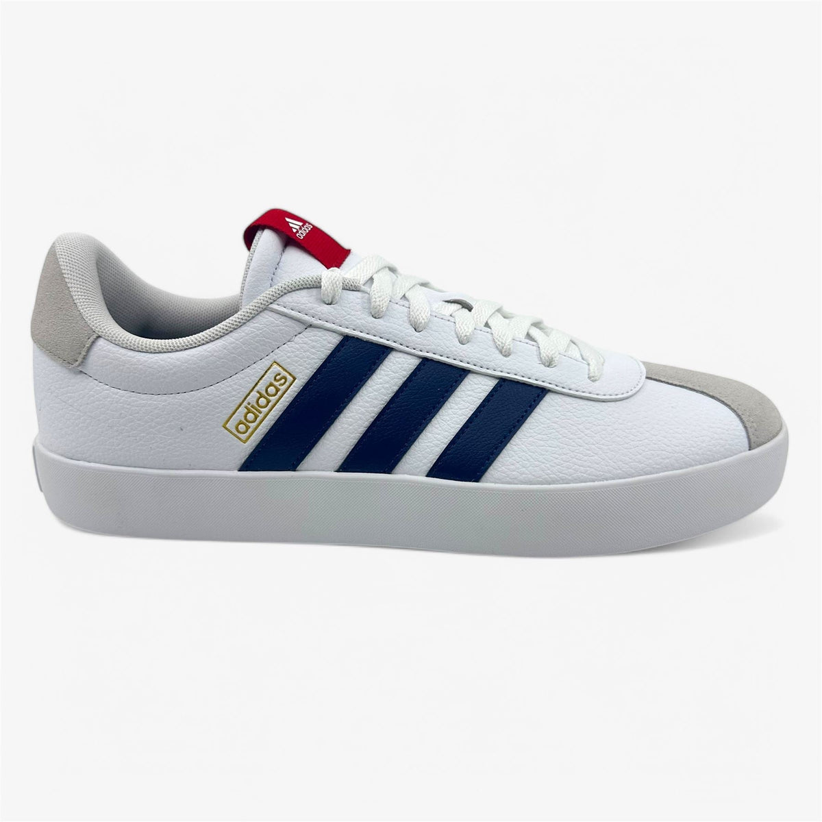 Adidas VL Court 3.0 White Dark Blue Scarlet Mens Size 11.5 Athletic Sneaker (ID6287)