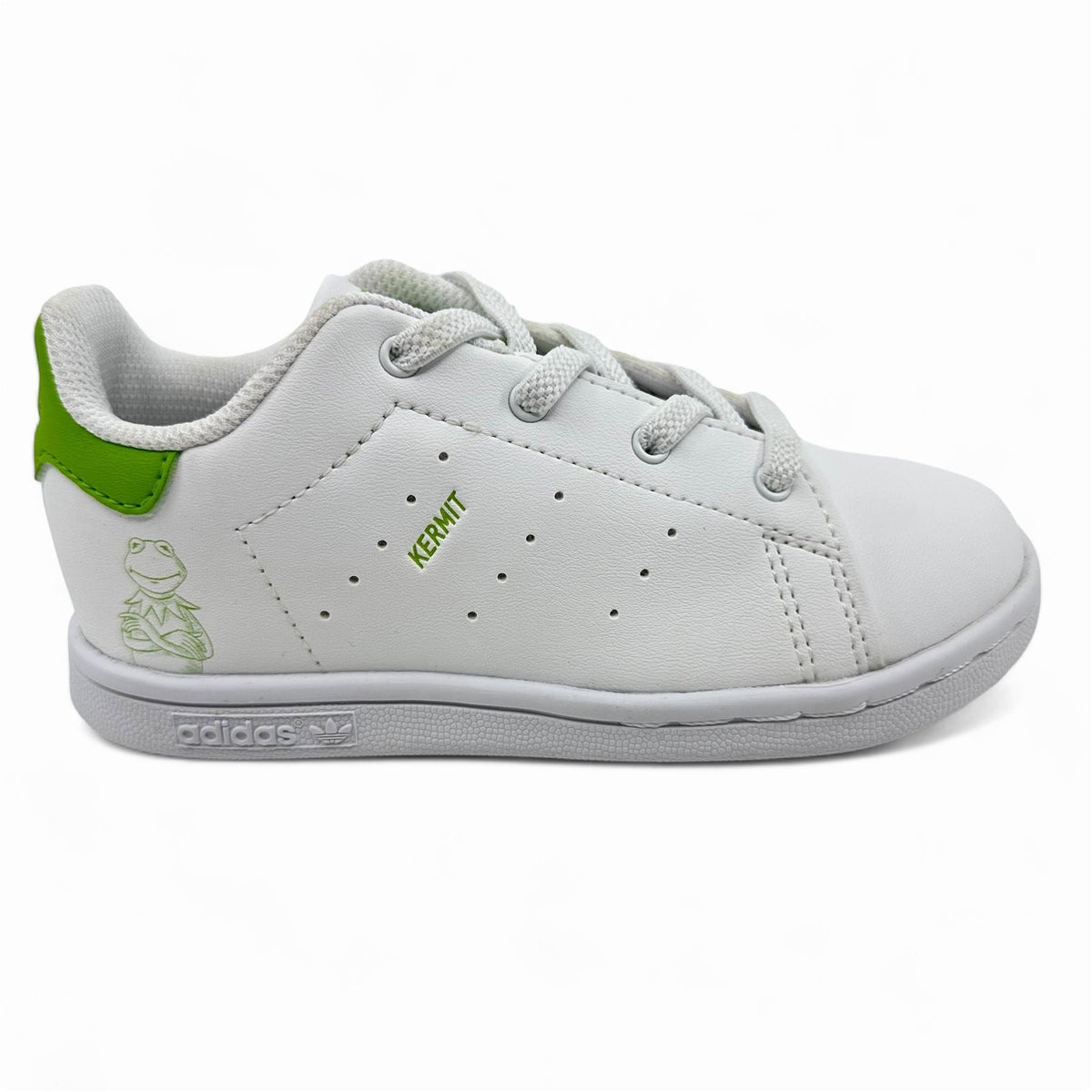 Adidas Stan Smith EL White Green Baby Toddler Disney Kermit The Frog Sneaker (FY6537)