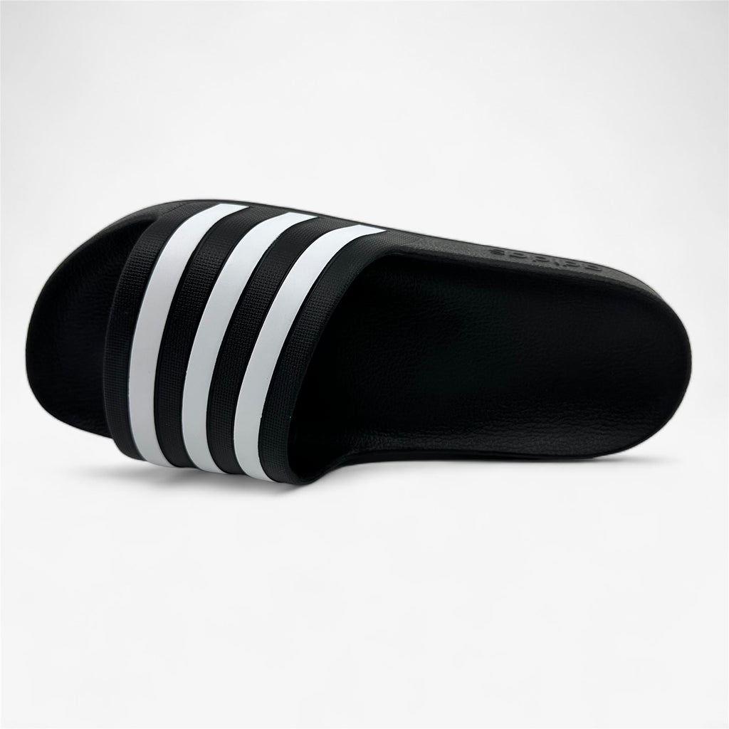 Adidas Adilette Aqua Black White Womens Athletic Slip-On (F35543)