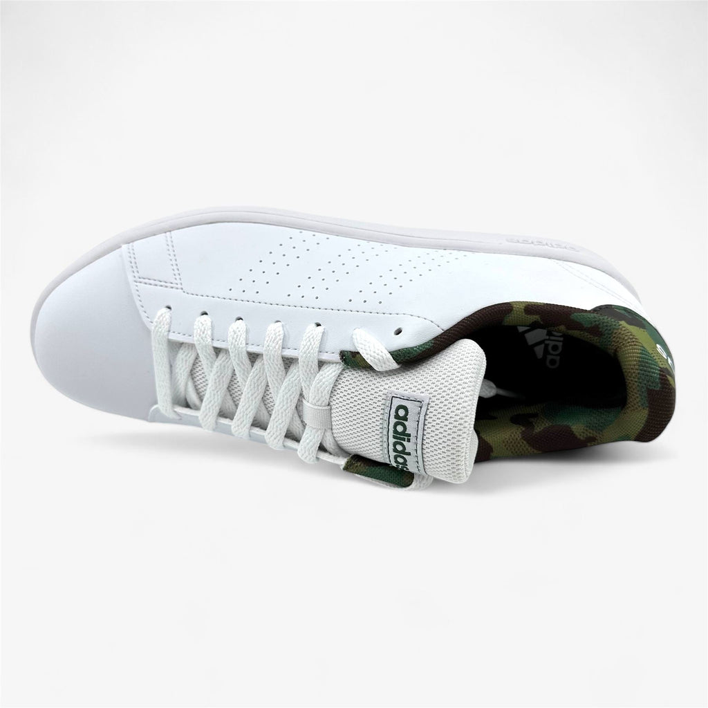 Adidas Advantage Base White Black Camo Mens Athletic Sneaker (GW9283)