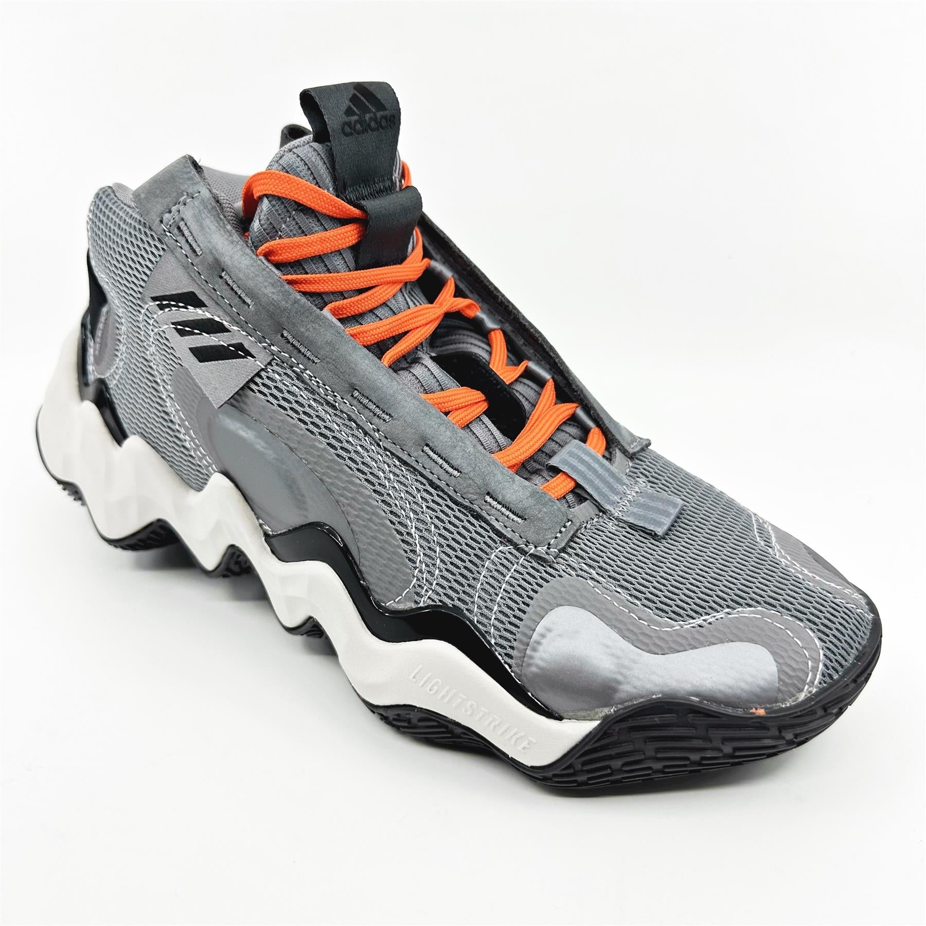 Adidas Exhibit B Candace PE Grey Impact Orange Womens Athletic Sneaker (GZ2351)