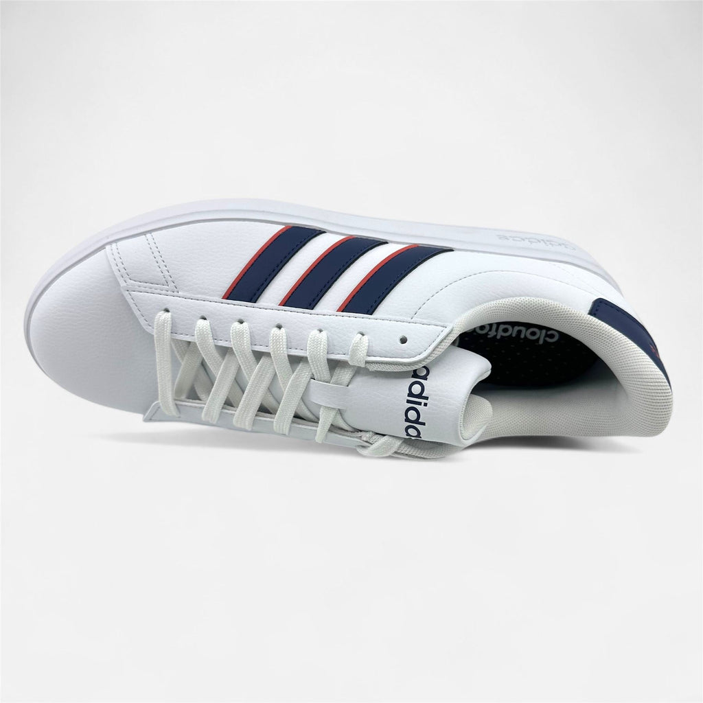 Adidas Grand Court 2.0 White Dark Blue Preloved Scarlet Mens Athletic Sneaker (ID2947)