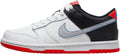 Big Kid's Nike Dunk Low White/Wolf Grey-Lt Crimson (DH9765 103)