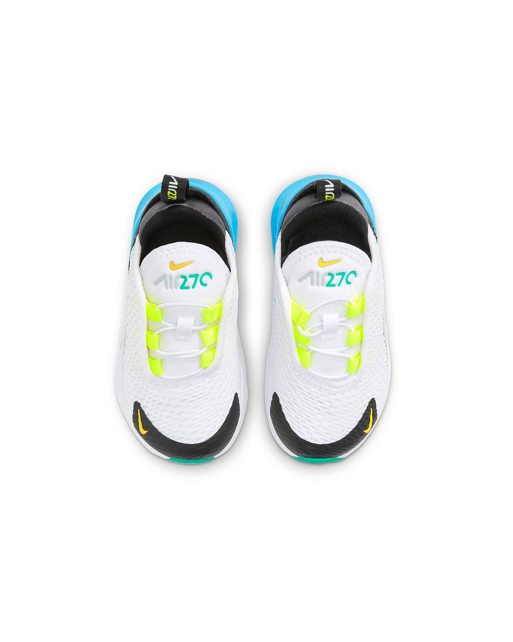 Toddler's Nike Air Max 270 White/Hyper Jade-Black (DJ4606 100)