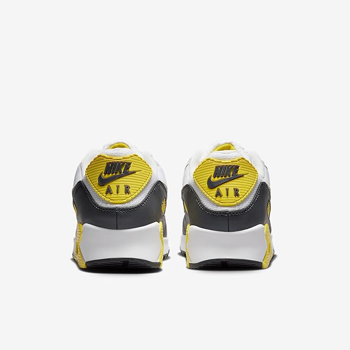 Men's Nike Air Max 90 White/LT Smoke Grey-Lightening (DM0029 111)