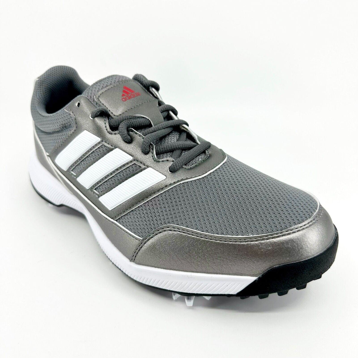 Adidas Tech Response 2.0 Gray Silver Metallic Mens Wide Golf Shoes EE9420
