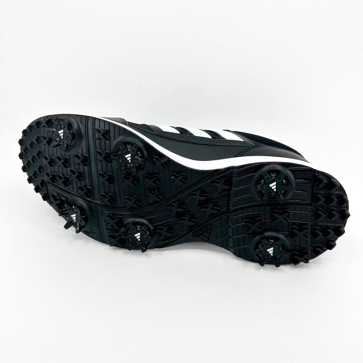 Adidas Tech Response 2.0 Black White Mens Rubber Spike Golf Shoes EE9122
