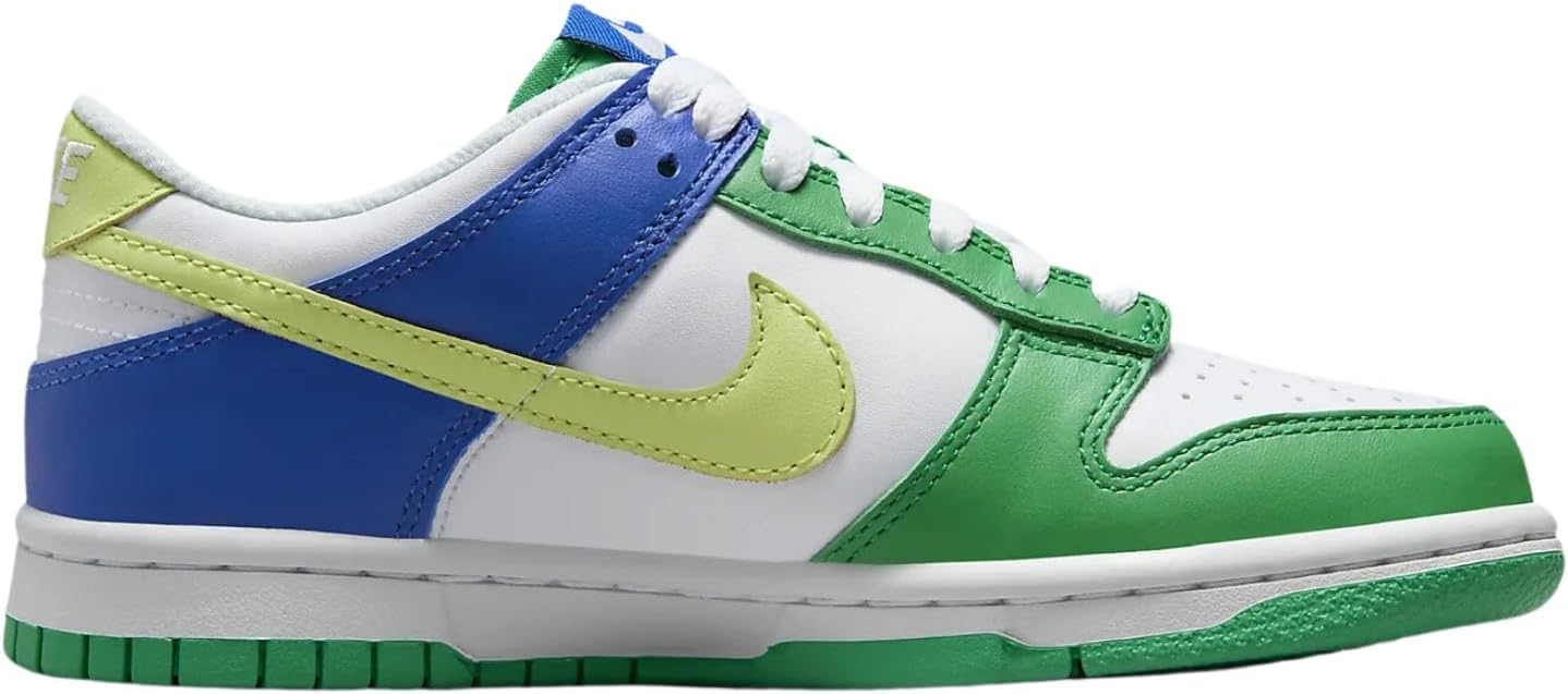 Big Kid's Nike Dunk Low BG White/Lt Lemon Twist (FN6973 100)