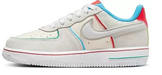 Little Kid's Nike Air Force 1 LV8 2 BP Pale Iv/Wt-Pcnte Rd (FQ8351 110)