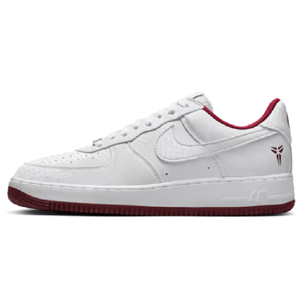 Men's Nike Kobe Air Force 1 Low "Lower Merion" Wht/Team Red (IB0018 101)