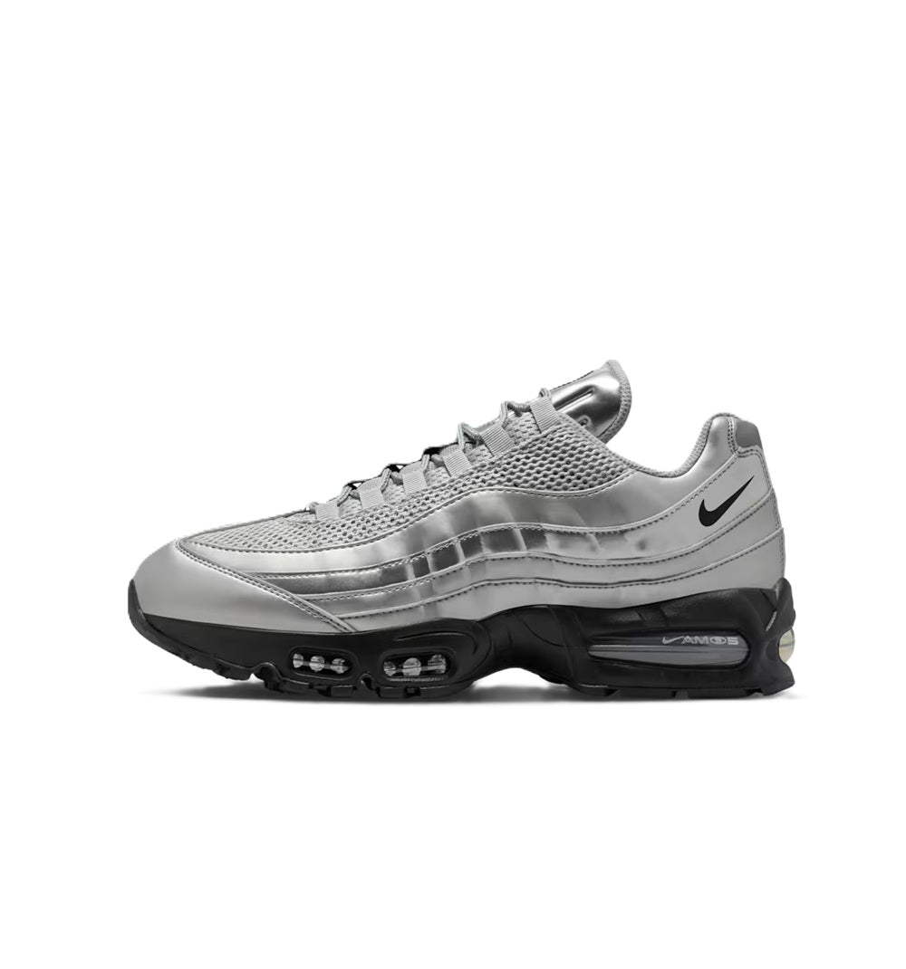 Men's Nike Air Max 95 Big Bubble SE Metallic Silver/Black-Black (IB6830 002)
